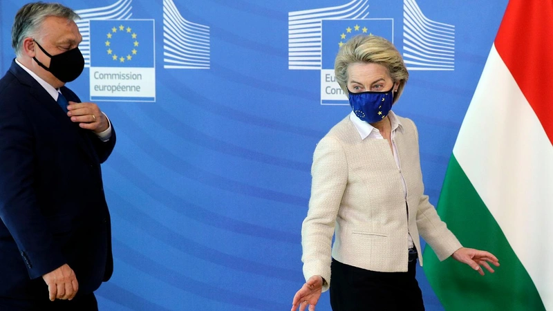 Orbán Viktor és Ursula von der Leyen Brüsszelben – Szerzői jogok FRANCOIS WALSCHAERTS/AP