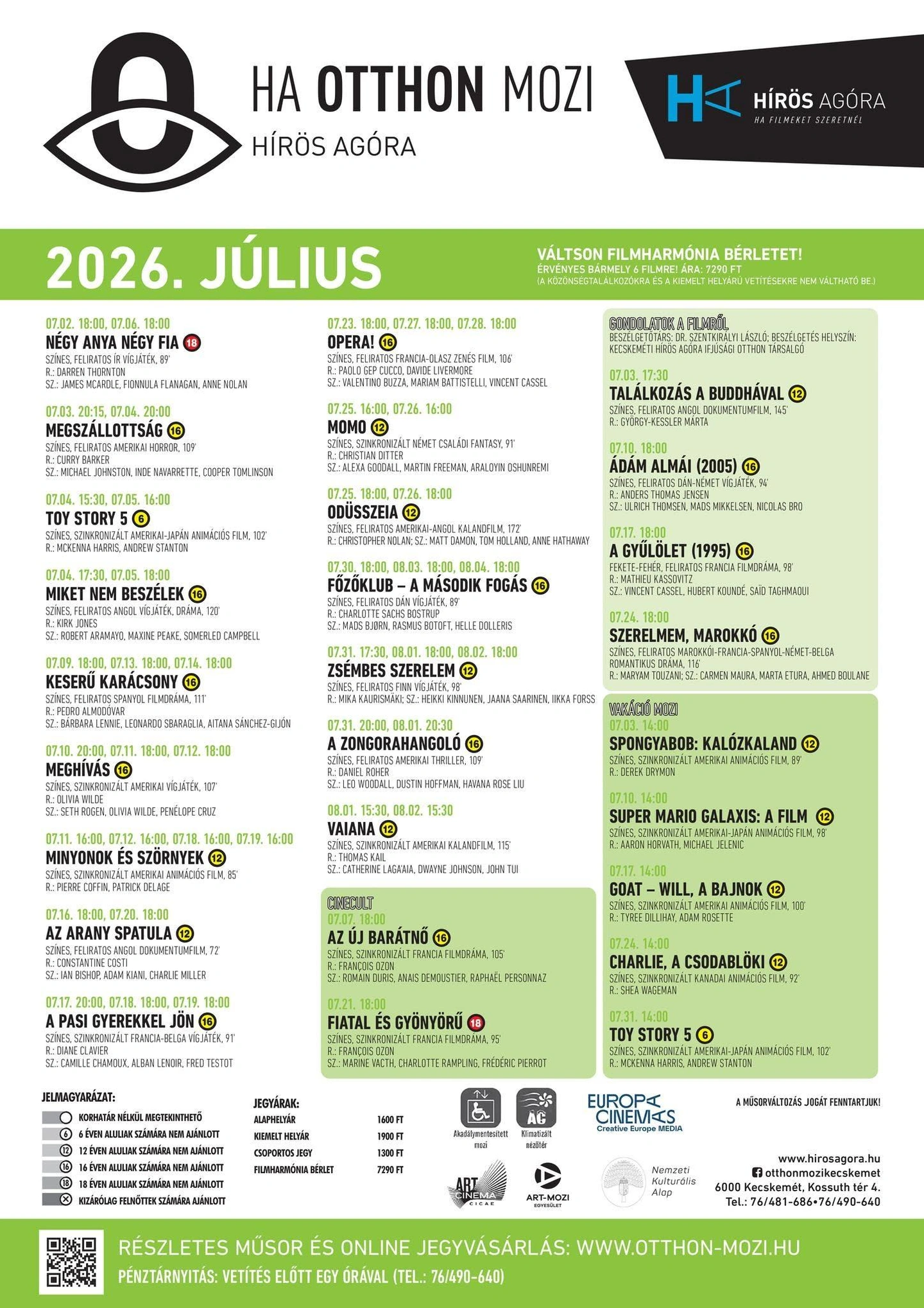 Júliusi filmkínálat - HA Otthon Mozi Kecskemét