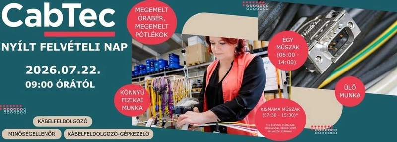 NYÍLT FELVÉTELI NAP a CabTec-nél