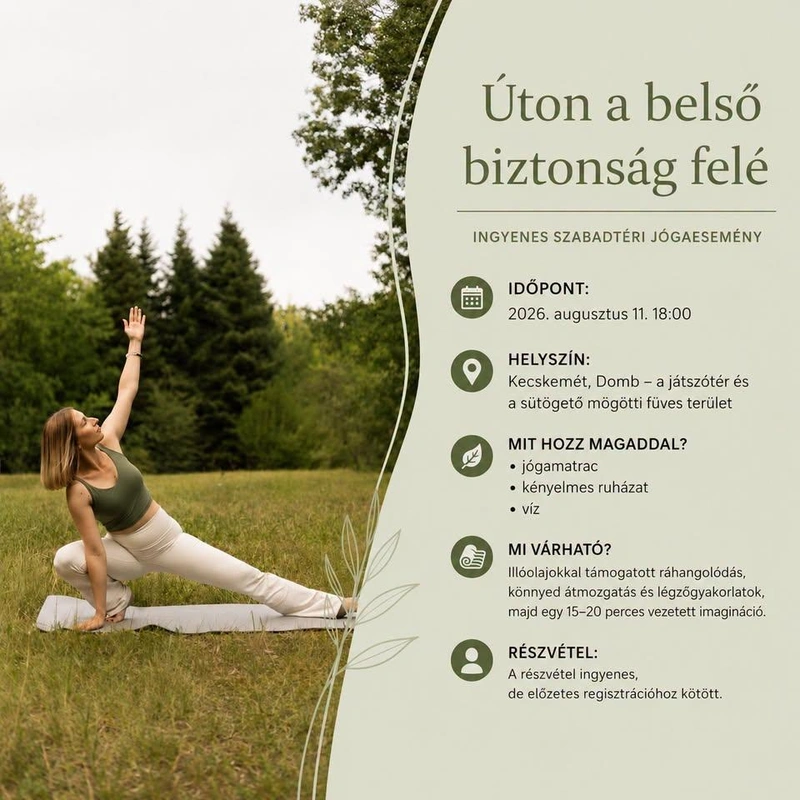 Úton a belső biztonság felé - ingyenes szabadtéri jóga