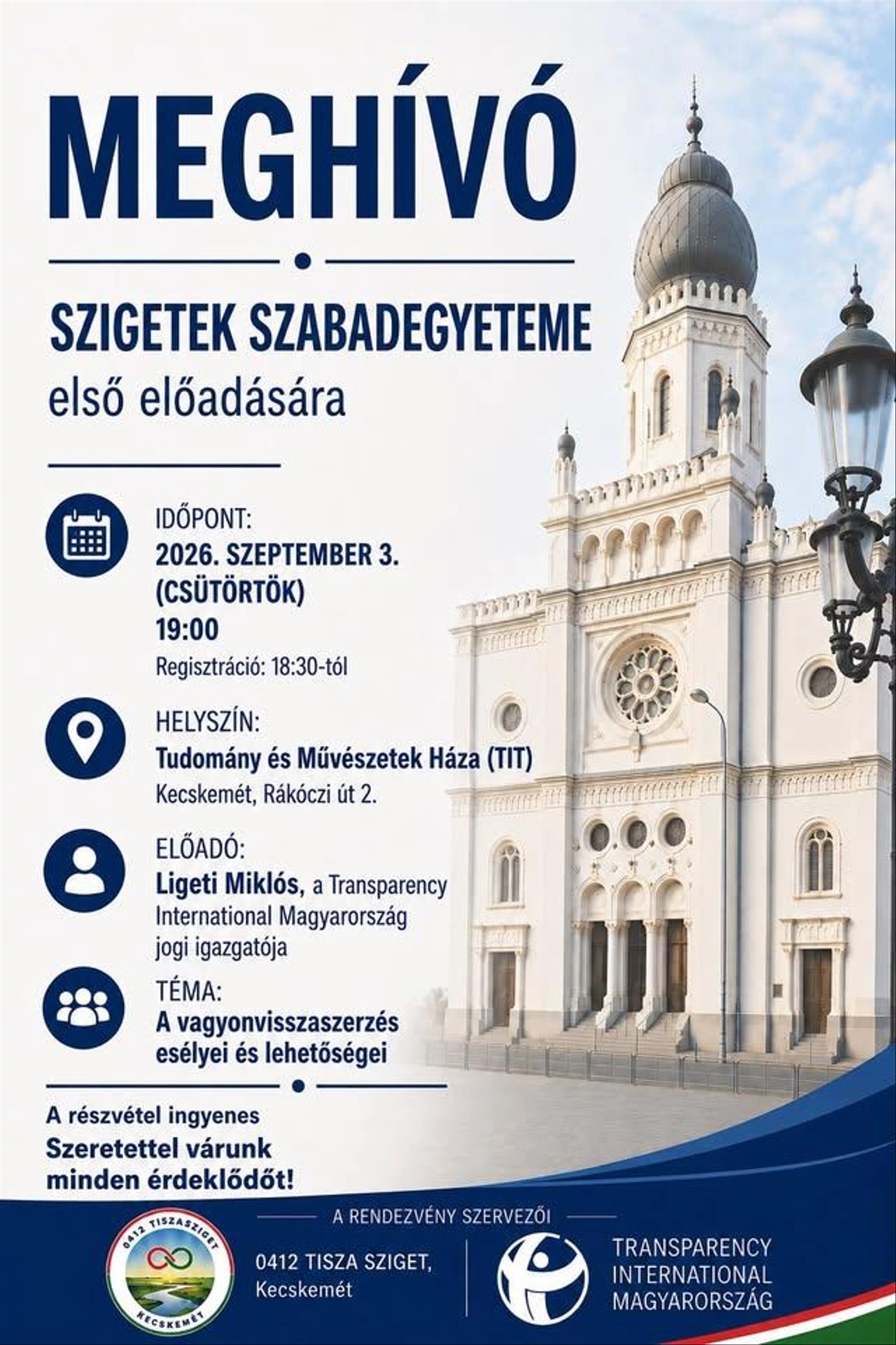 Szigetek Szabadegyeteme első előadása