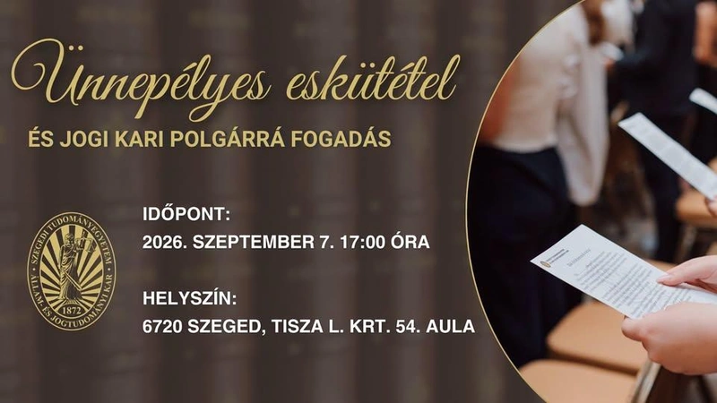 Ünnepélyes eskütétel és jogi kari polgárrá fogadás