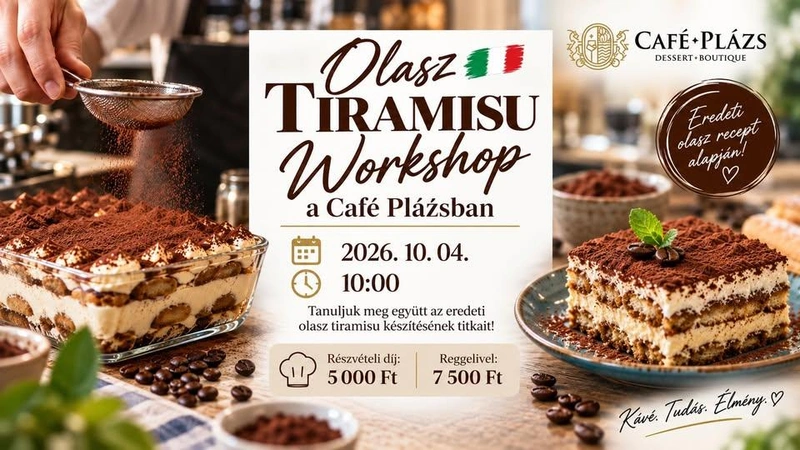Olasz tiramisu workshop a Café Plázsban🍰