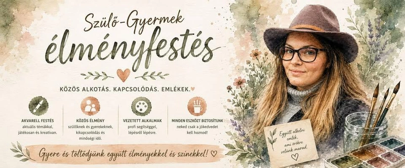 Őszi falevelek - Szülő - Gyermek élményfestés