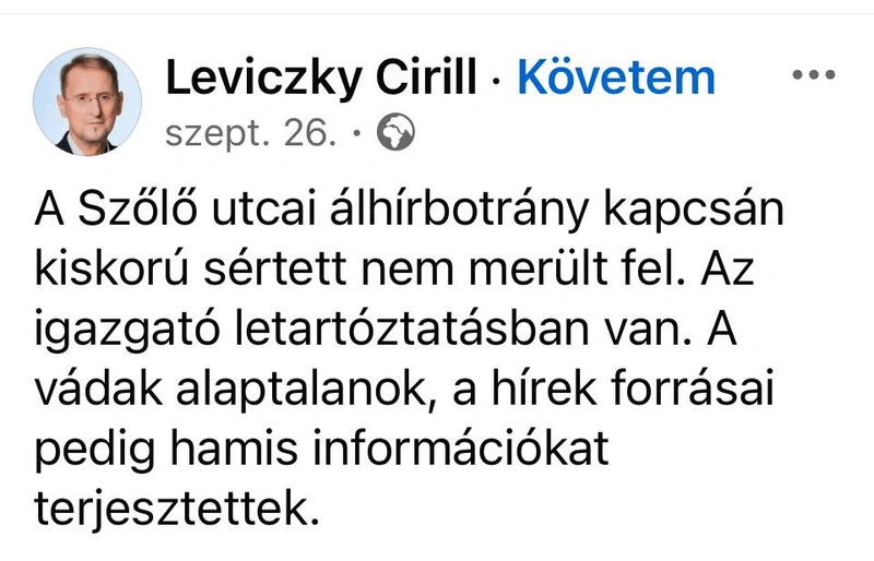 Forrás: Leviczky Cirill Facebook oldala