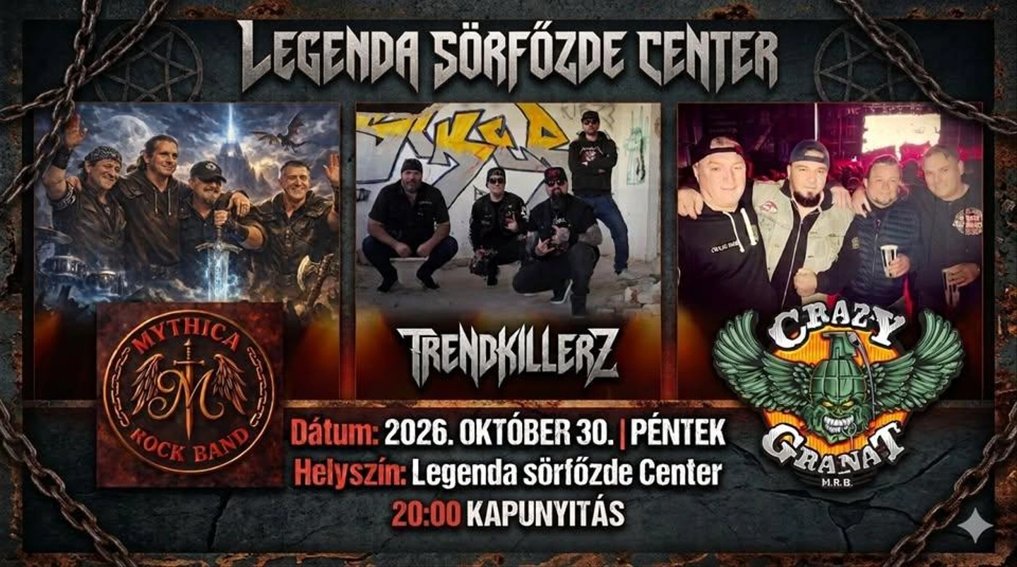 Crazy Granat//TrendKillerz//Mythica Rock band koncert