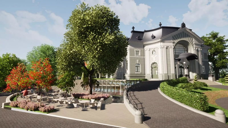 A mélygarázzsal ellátott Kecskeméti Nemzeti felújításának látványterve Forrás: arkerstudio.hu