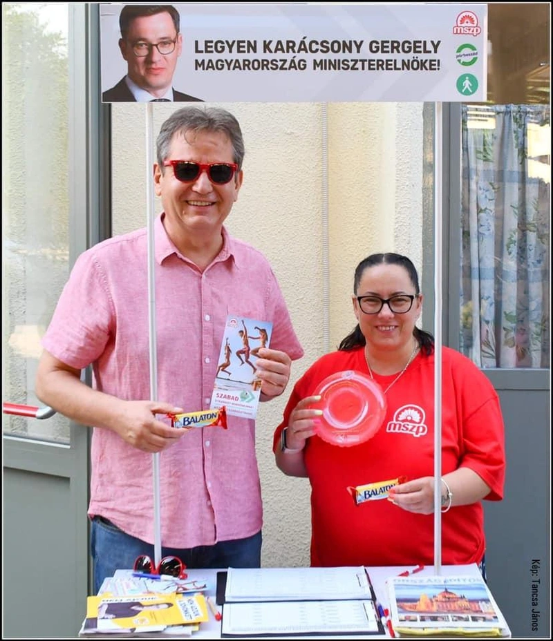 Király József a kecskeméti piacon, 2021. augusztus 14. / Fotó: Király József facebook