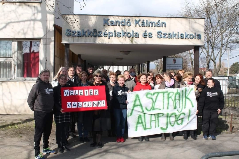 Sztrájk jogot követelnek a kecskeméti Kandó Iskola oktatói – 2022. február 28.