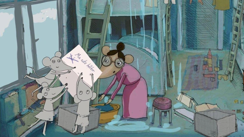 Részlet Szoboszlay Eszter díjnyertes, Találkozások című animációs rövidfilmtervéből / Forrás: Szoboszlay Eszter