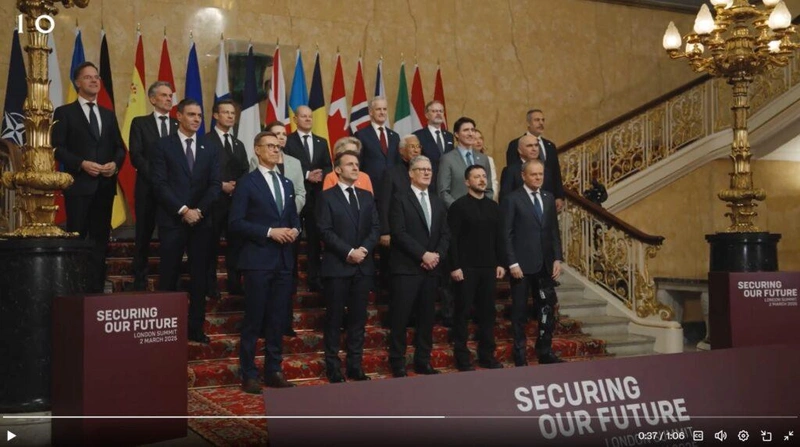 A „tettrekészek koalíciója” 2025 márciusában, Londonban / forrás: Keir Starmer X-oldala