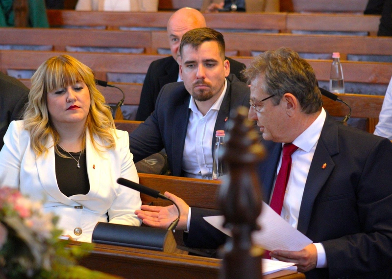 Bodrozsán Alexandra, Király József, Gyuris Dávid, a Szövetség képviselői / Fotó: Hraskó István