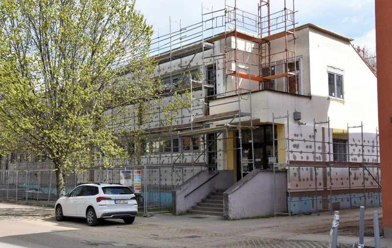 A felújítás alatt lévő Bocskai utcai óvoda / Fotó: Hraskó István