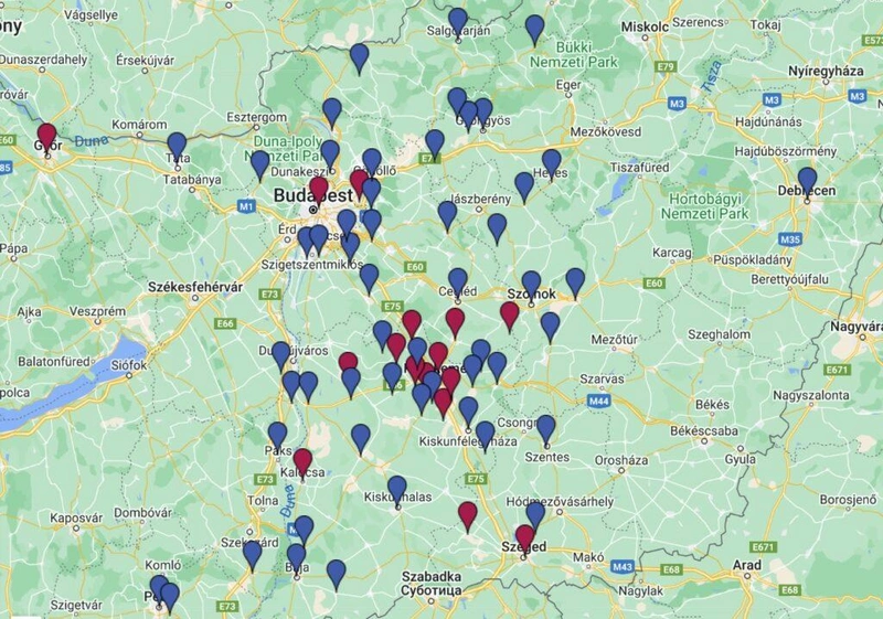 Az eddigi hat BringAutira innen érkeztek a résztvevők / forrás: bringauti.hu