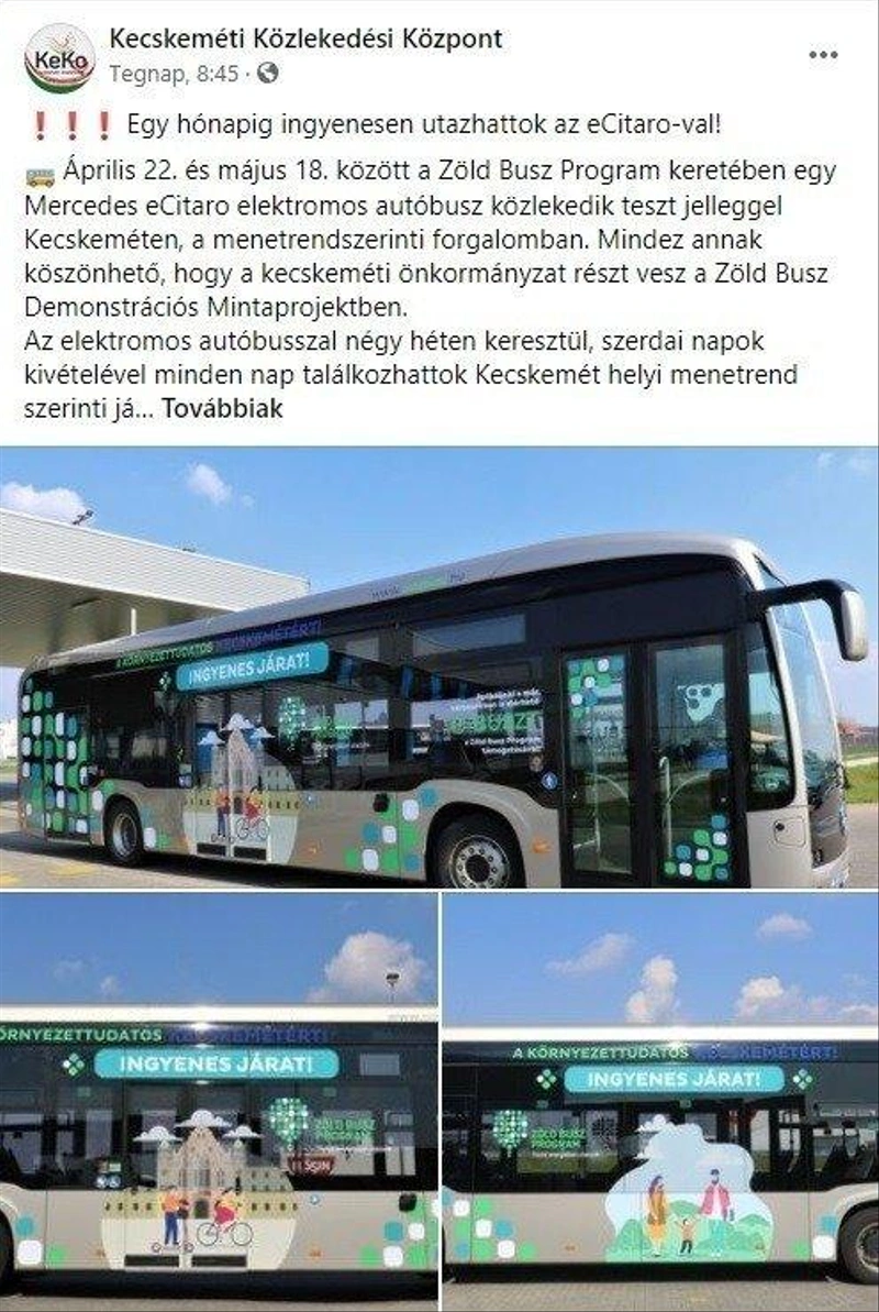 Facebook/Kecskeméti Közlekedési Központ