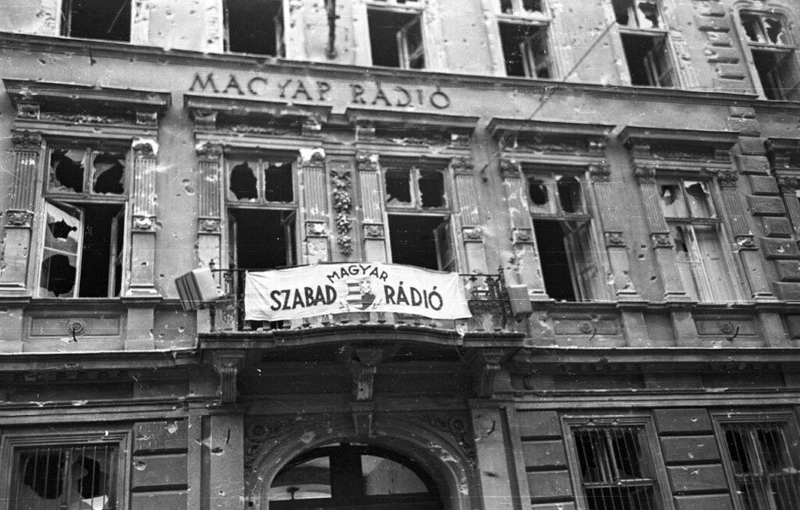 A Magyar Rádió Bródy Sándor utcai épülete 1956-ban / Fortepan, Nagy Gyula