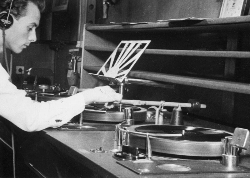 A a Magyar Rádió stúdiója 1955-ben / Fortepan / Rádió és Televízió Újság