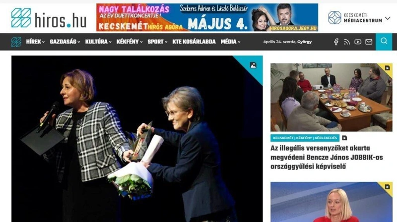 Képernyőfotó, hiros.hu