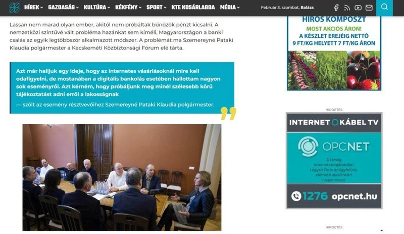 A hiros.hu oldala / képernyőfotó