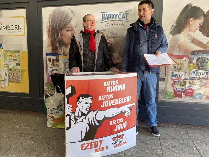 A Munkáspárt az EP-re gyűjti az ajánlásokat / Fotó: kecsup.hu