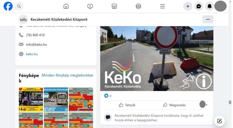 Képernyőfotó / KeKo Facebook-oldala