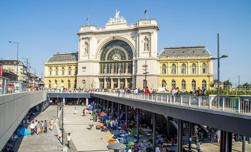 A Keleti pályaudvar a menekülthullám idején / Fotó: 444.hu