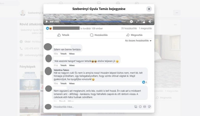 Képernyőfotó / Szeberényi Gyula Tamás képviselői Facebook-oldala