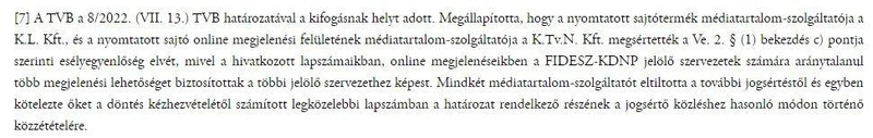 Döntés egy 2022-es választási törvénysértésről
