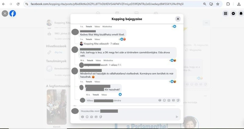 Forrás: Kopping Rita Facebook-oldala