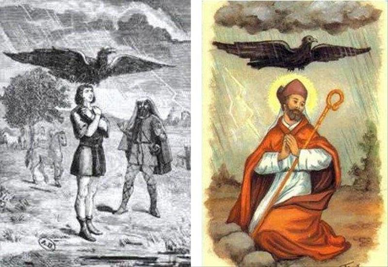 Egy feje fölött szálló sas védelmezte őt az esőtől