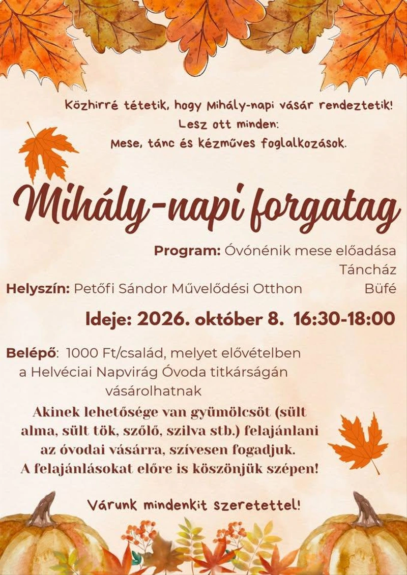 Mihály-napi forgatag