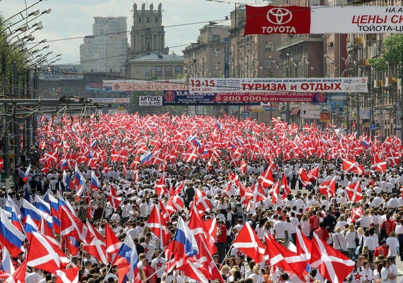 Moszkvai Nashi demonstráció 2005-ben / Fotó: index.hu – Ekaterina Shtukina