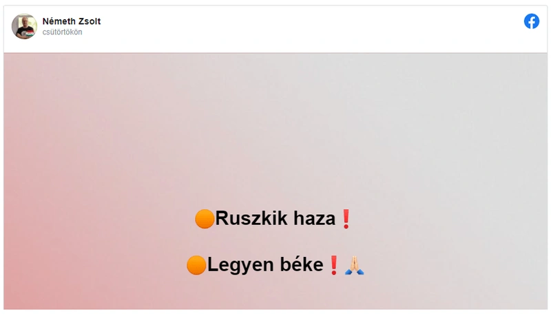 Németh Zsolt Facebook oldala – 2022. március 17.