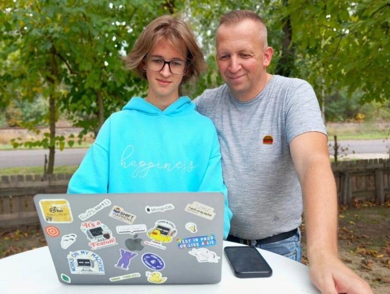 Apa és fia / Fotó: Hraskó István