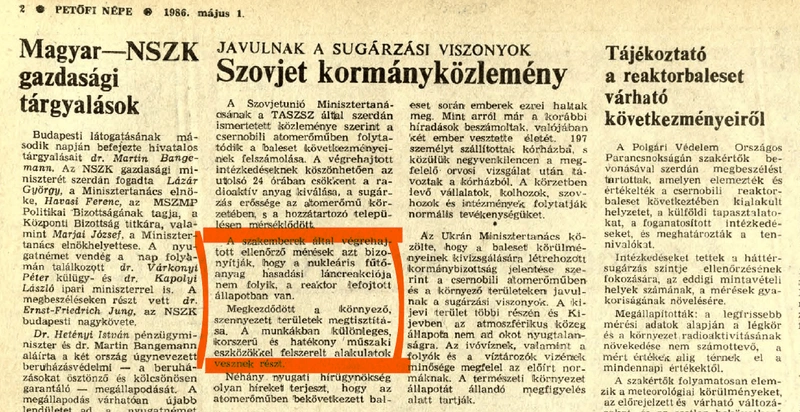 Petőfi Népe 1986. május 1. / Forrás: https://library.hungaricana.hu/