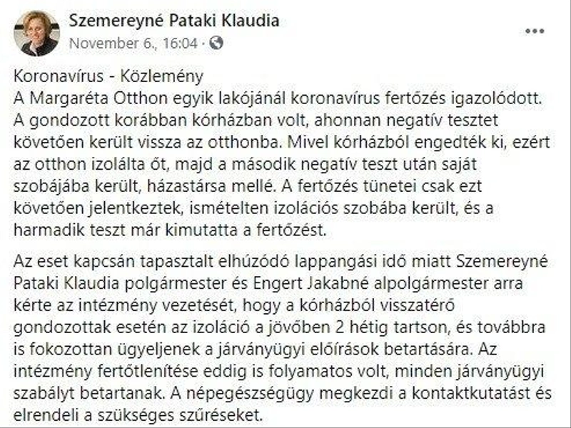 Facebook/Szemereyné Pataki Klaudia
