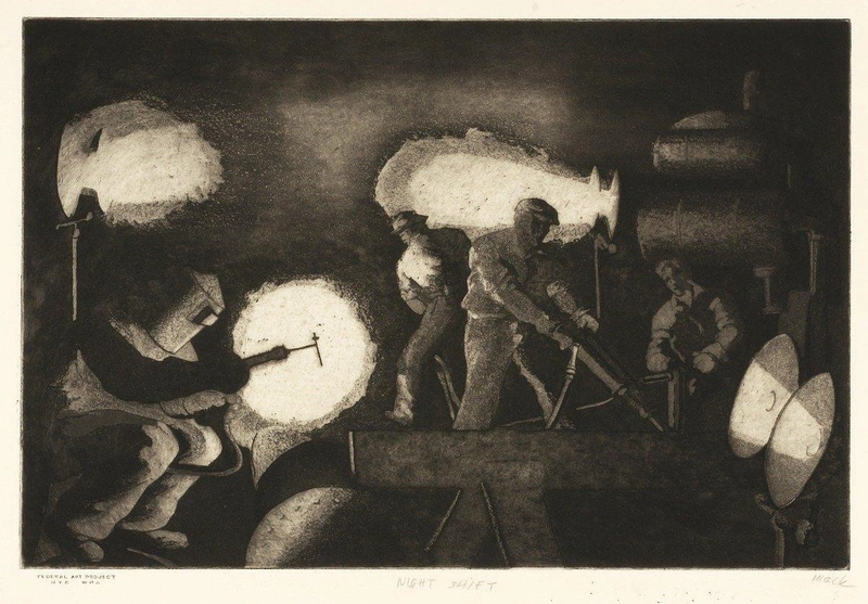 Harry Francis Mack – Night Shift; forrás: americanart.si.edu
