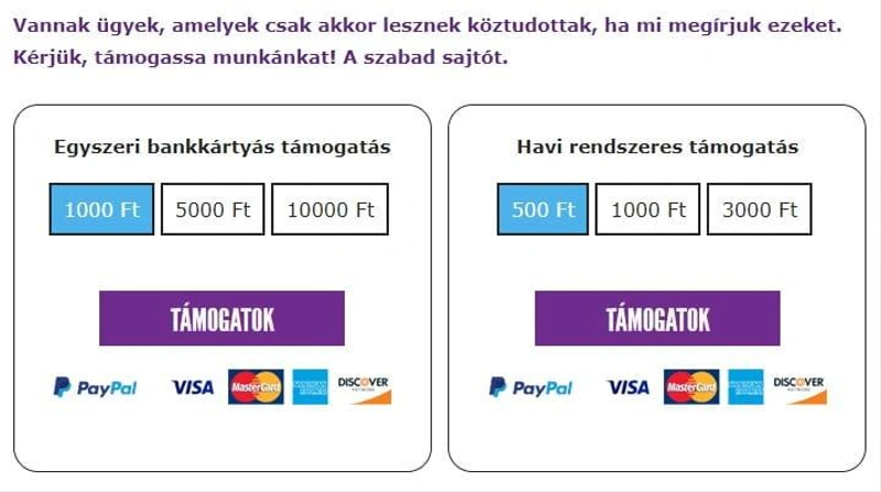 Ez csak egy képkivágás, a támogatást a cikk után lehet indítani