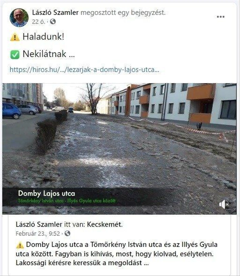 Facebook/Széchenyivárosi Zöld és Pont