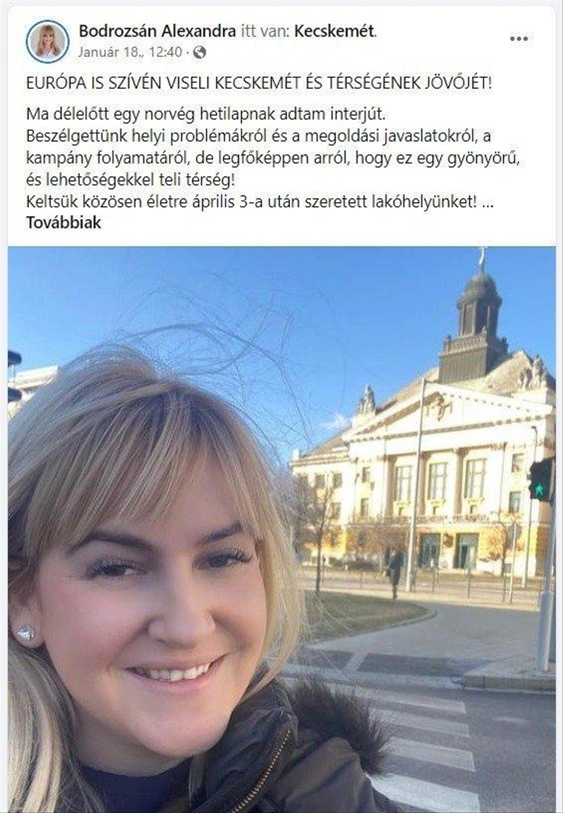 Facebook/Bodrozsán Alexandra