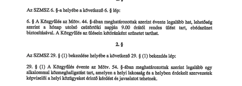 SZMSZ-t módosít a kecskeméti közgyűlés 2020. július 2-án.