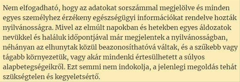 képkivágás a TASZ honlapjáról