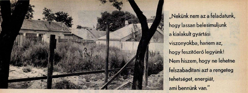 Probstner János a Kerámia Stúdió kijelölt helyén, Új Tükör folyóirat,1976.