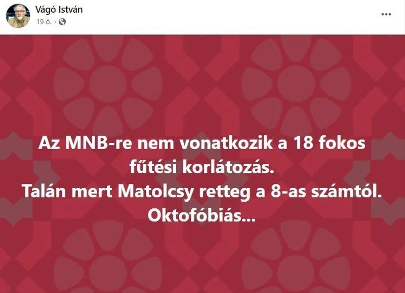 Facebook/Vágó István
