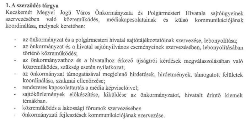 részlet a szerződésből