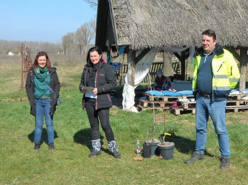 Dudvai Márta, Farkas Barta Kata és Nagy Nándor az Erdőpark első születésnapján / Fotó: Hraskó István