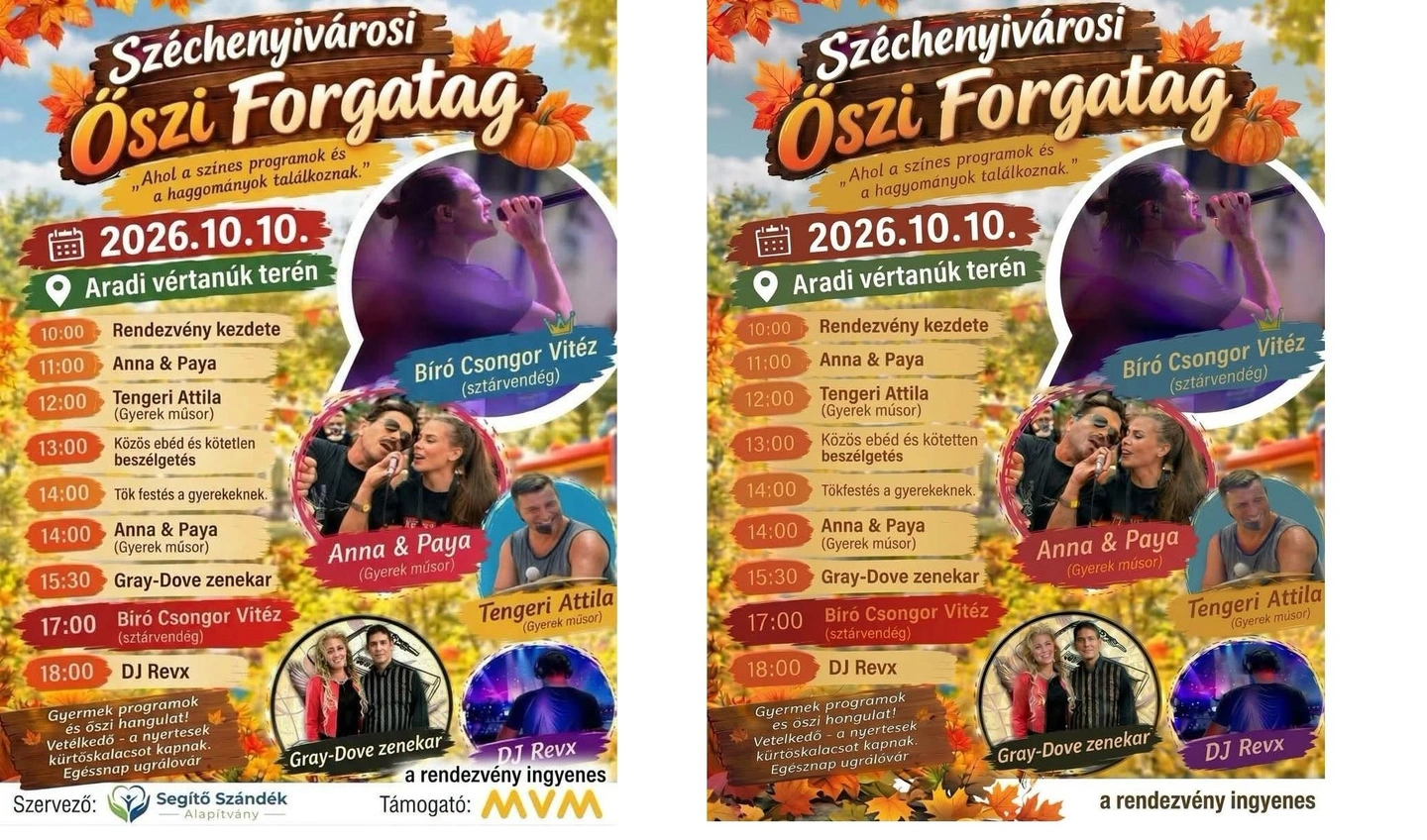 Széchenyivárosi Őszi Forgatag plakát