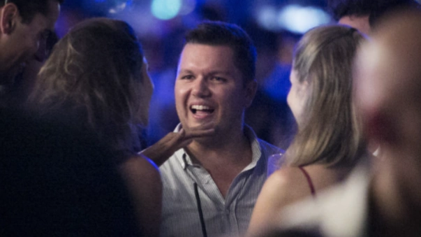 Matolcsy Ádám a Sziget VIP-ben (2017). Fotó: Botos Tamás/444