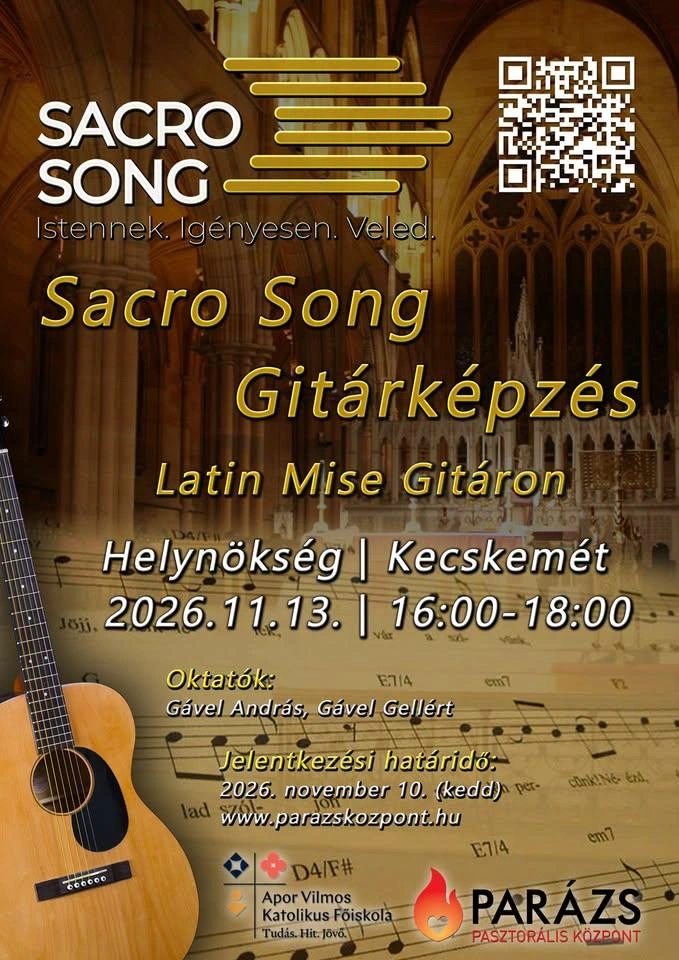 Sacro Song Gitárképzés: Latin Mise Gitáron