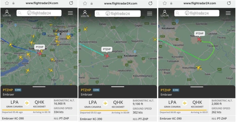 Forrás: Flightradar24.com